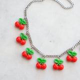 Cherries statement necklace