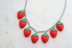 Strawberry statement necklace