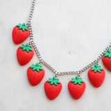 Strawberry statement necklace