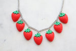 Strawberry statement necklace