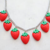 Strawberry statement necklace