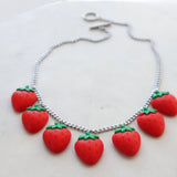 Strawberry statement necklace