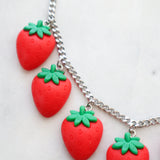 Strawberry statement necklace