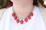 Strawberry statement necklace