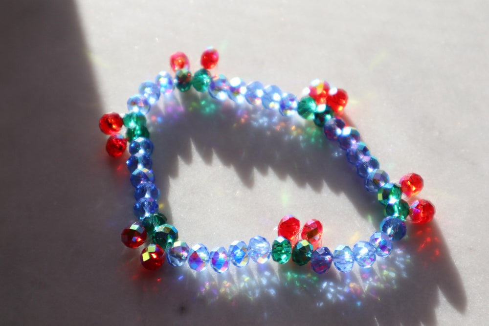 Cherry glass bracelet