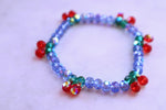 Cherry glass bracelet