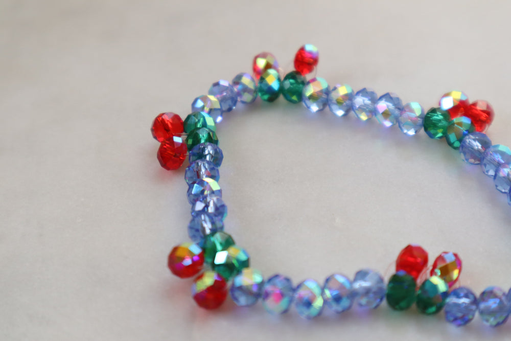 Cherry glass bracelet