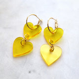 Yellow hearts hoops