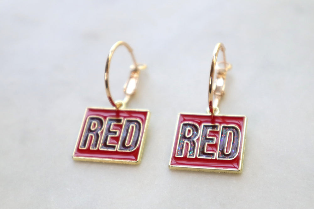 RED earrings