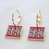 RED earrings