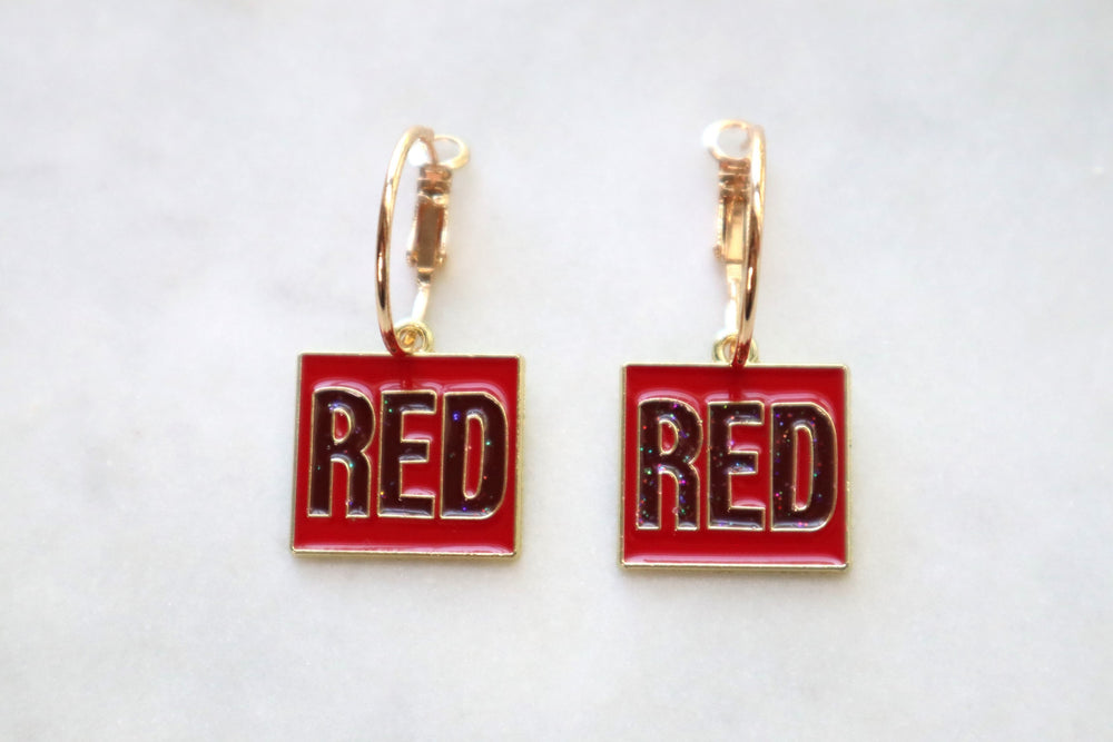 RED earrings