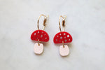 Forest mushroom earrings