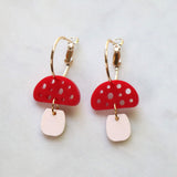 Forest mushroom earrings