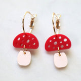 Forest mushroom earrings