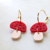 Forest mushroom earrings