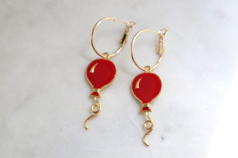 Red balloon hoops