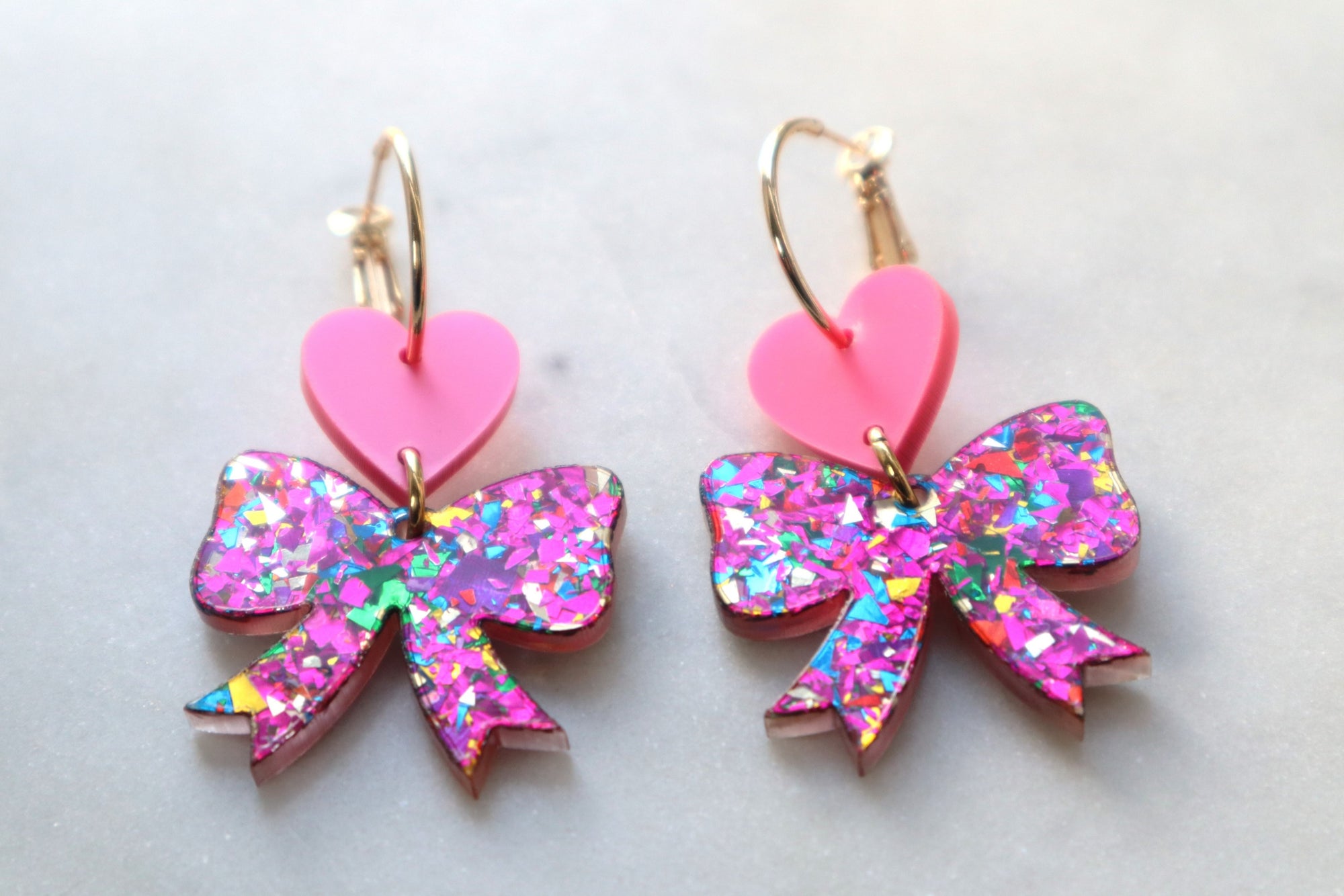 Giving Earrings - Heart and Ribbon