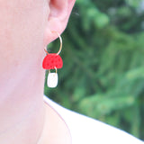 Forest mushroom earrings