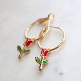 Beauty and the beast rose hoops