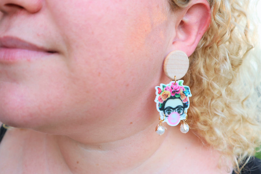 Feminist statement earrings