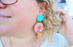 Flamingo statement earrings