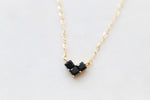 Black heart short necklace