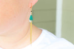 Long golden earrings