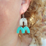 Silver Rainbow earrings