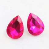 Hot pink stud earrings