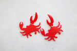Red crab earrings