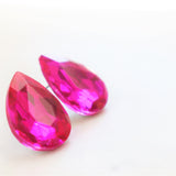 Hot pink stud earrings