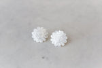 Mother of pearl sunflower earrings