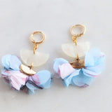 Light-blue flower earrings