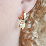 Chunky heart hoops