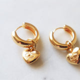 Chunky heart hoops