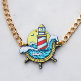 Lighthouse statement necklace