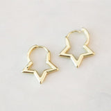 14K Gold plated star earrings