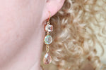 Royal peach earrings