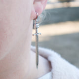 Witcher sword earrings