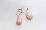 Rose Quartz hoops