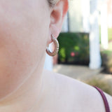 Chunky silvery hoops