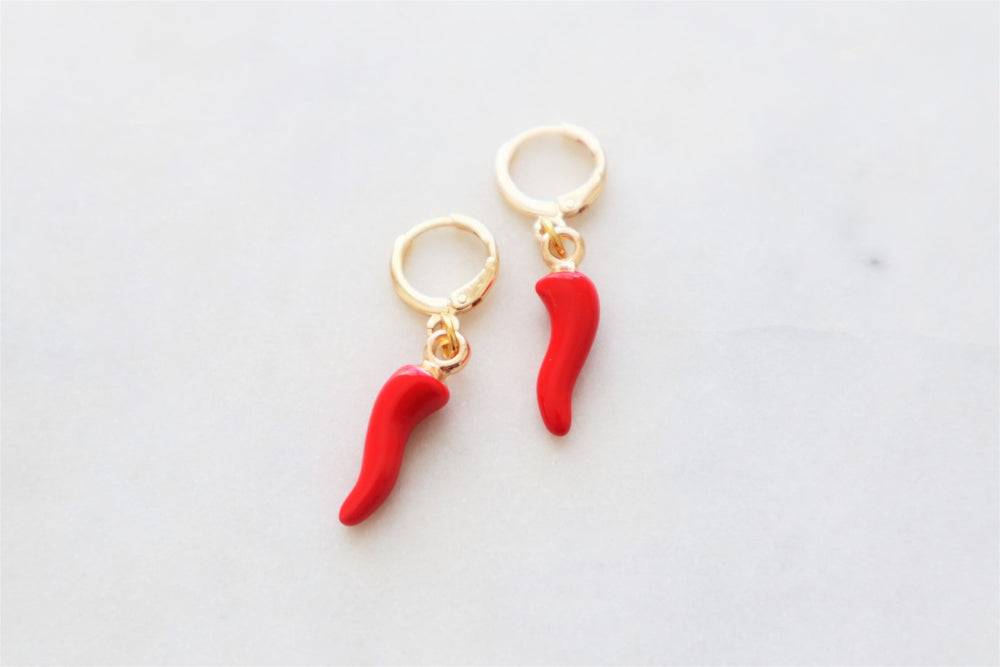 Hot pepper earrings