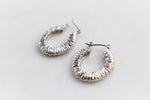 Chunky silvery hoops