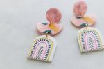 Pink statement earrings