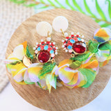 Oriental statement earrings