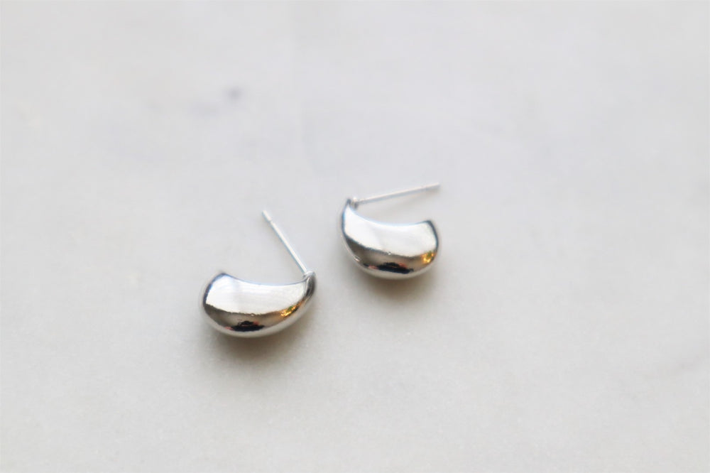 Minimalist moon stud earrings