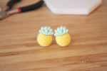 Pineapple clip-on earrings for kids