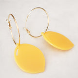 18K Gold Plated Brass Hoop with large lemon