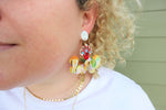 Oriental statement earrings