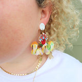 Oriental statement earrings